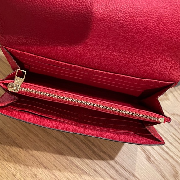 Louis Vuitton Empreinte leather red Sarah wallet - Picture 9 of 14